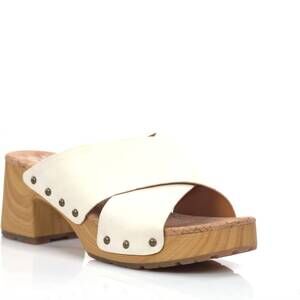 NEW KORK-EASE women's tatum clog heels in cream